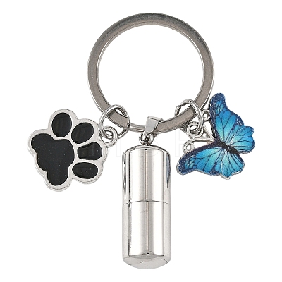 Alloy & 304 Stainless Steel Bottle Keychains KEYC-YW00274-01-1