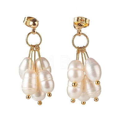 Natural Pearl Stud Earrings X1-EJEW-TA00006-1