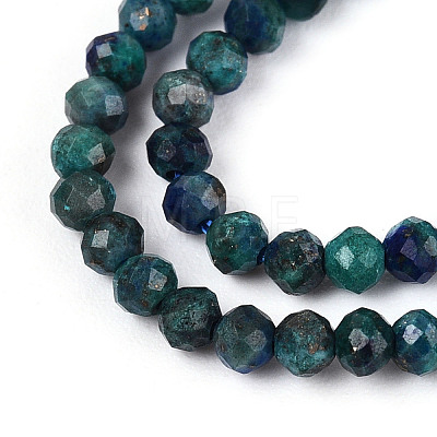 Natural Chrysocolla and Lapis Lazuli Beads Strands G-T143-15-1