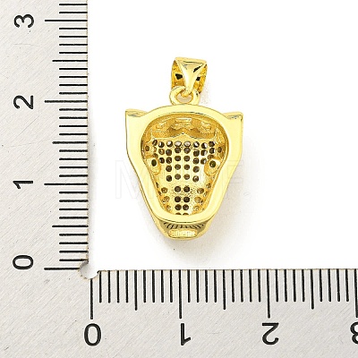 Brass Micro Pave Cubic Zirconia Pendants KK-K354-13G-G-1