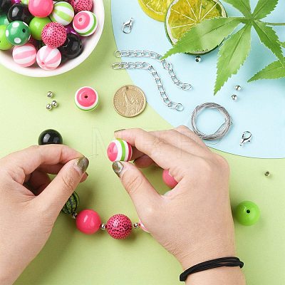 DIY Candy Color Bracelet Necklace Making Kit MACR-CJC0001-12P-02-1
