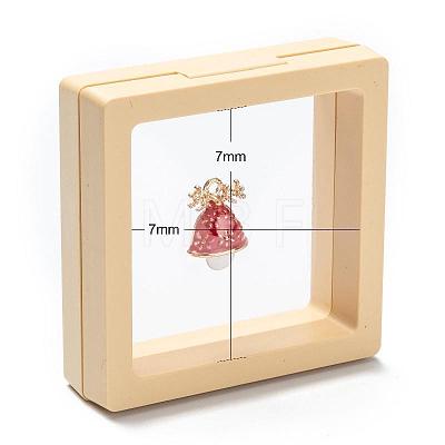 Square Transparent PE Thin Film Suspension Jewelry Display Box CON-D009-01B-01-1