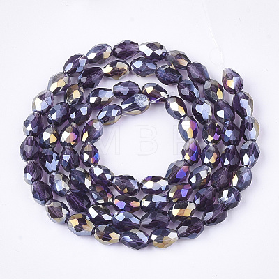 Electroplate Glass Beads Strands EGLA-T013-05G-1