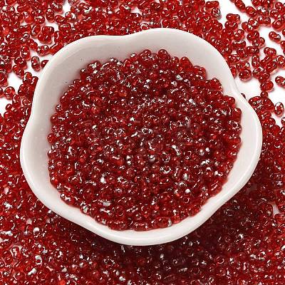 Spray Painted Glass Seed Beads SEED-F005-06A-05-1