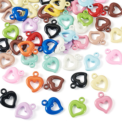 50Pcs Baking Paint Acrylic Pendants OACR-TA0004-83D-1