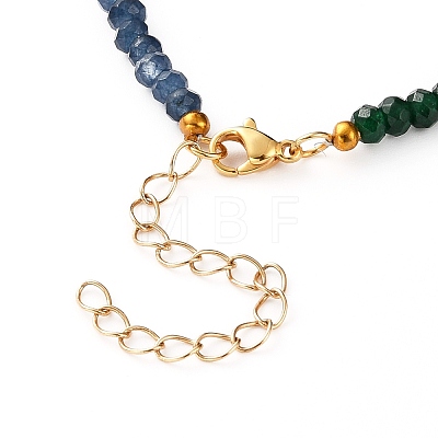 Dyed Natural Malaysia Jade Beads Jewelry Sets SJEW-JS01162-1