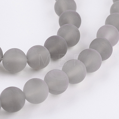 Natural Grey Agate Bead Strands X-G-H055-10mm-1