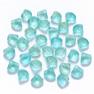 Transparent Spray Painted Glass Beads LS-GLAA-T016-04A-1