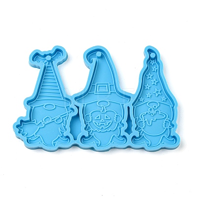 Halloween Gnome/Dwarf DIY Pendant Silicone Molds DIY-F142-01-1