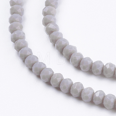 Opaque Solid Color Glass Bead Strands GLAA-F076-A07-1