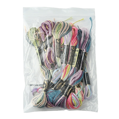 12 Skeins 6 Colors 6-Ply Polyester Embroidery Floss OCOR-FS0001-01B-03-1