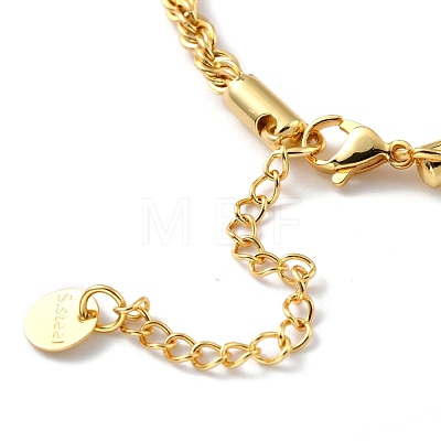 Brass Enamel Elephant Charm Bracelets BJEW-L652-22-G-1