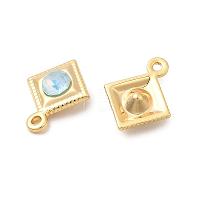 Brass Glass Charms KK-P340-08G-01-1
