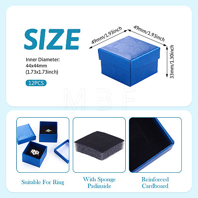 Shell Textured Paper Jewelry Ring Storage Gift Boxes CON-TAC0014-15B-1