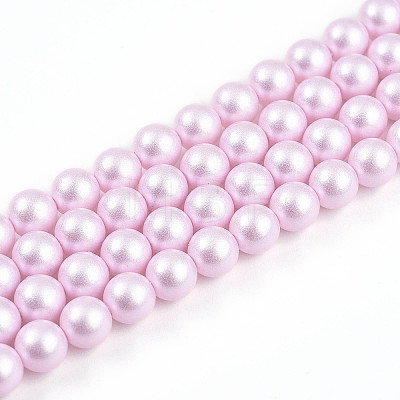 Baking Painted Pearlized Glass Pearl Bead Strands HY-N002-6mm-C03-1