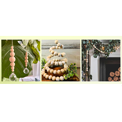 Round Unfinished Wood Beads WOOD-TA0001-07-LF-1
