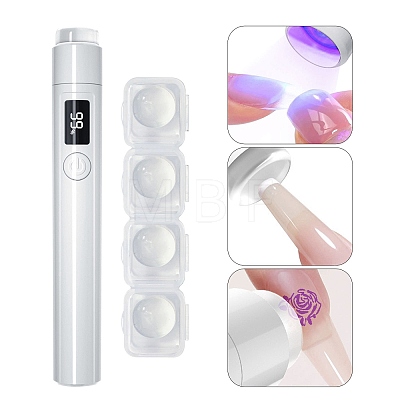 Plastic Rechargeable 4-in-1 Nail Art Pen Kit MRMJ-P020-01-1