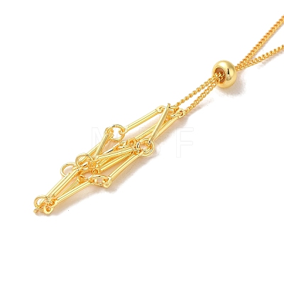 Rack Plating Brass Macrame Pouch Necklace Making for Gemstone Nuggets KK-M285-02C-G-1