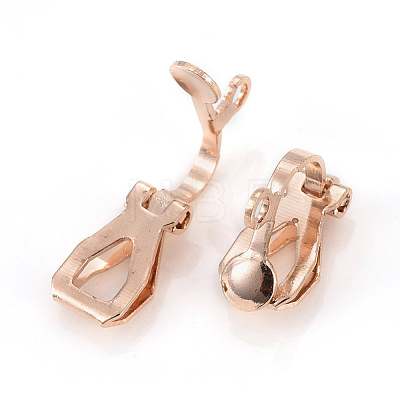 Brass Clip-on Earring Findings KK-F777-02LG-1