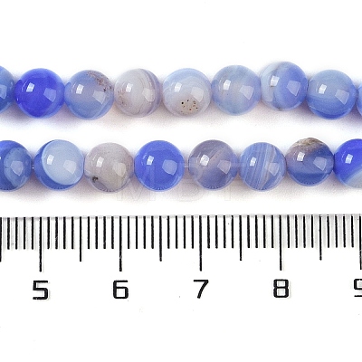 Natural Striped Agate/Banded Agate Beads Strands G-Z060-A01-A20-1