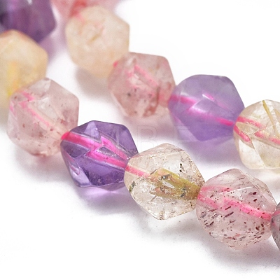 Natural Mixed Quartz Beads Strands G-K303-B08-6mm-1