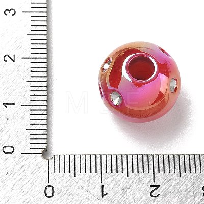 UV Plating Opaque Acrylic European Bead Rhinestone Settings AC-CBA6658-06A-1