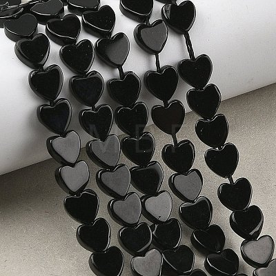 Natural Black Onyx(Dyed & Heated) Beads Strands G-M403-A56-02-1