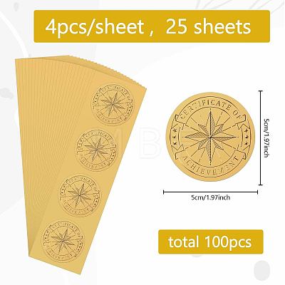 Self Adhesive Gold Foil Embossed Stickers DIY-WH0575-064-1