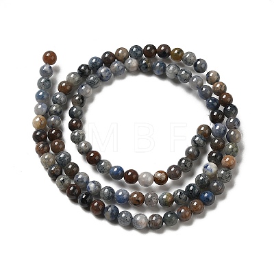 Natural Dumortierite Quartz Beads Strands G-H298-A06-01-1