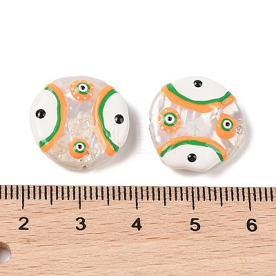 Natural Keshi Pearl Enamel Beads PEAR-G014-04D-1