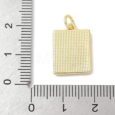 Brass Pave Natural White Shell Pendants KK-S522-09G-G-1