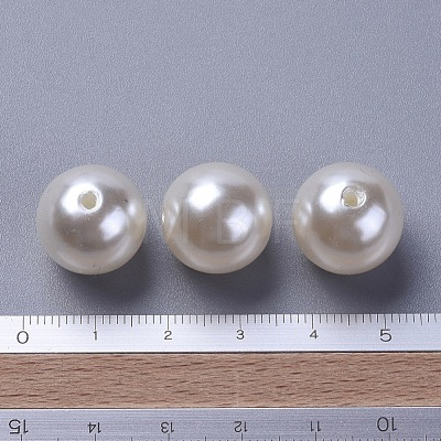 16MM Creamy White Color Imitation Pearl Loose Acrylic Beads Round Beads for DIY Fashion Kids Jewelry X-PACR-16D-12-1