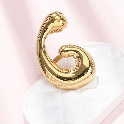 304 Stainless Steel Cuff Rings RJEW-P177-01J-G-1
