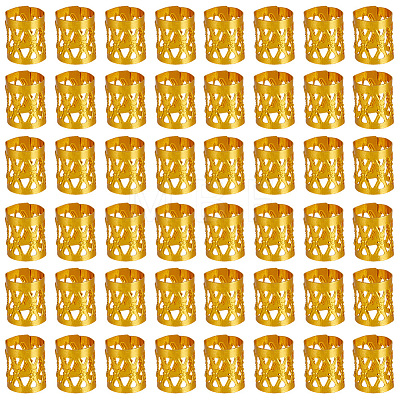300Pcs Aluminum Dreadlocks Beads Hair Decoration ALUM-PA0001-01G-1