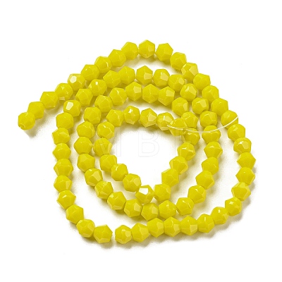 Opaque Solid Color Electroplate Glass Beads Strands GLAA-F029-P4mm-C05-1