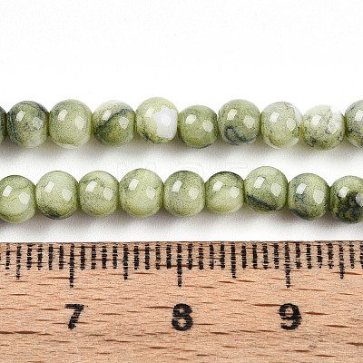 Baking Painted Glass Beads Strands DGLA-N003-4mm-C06-1