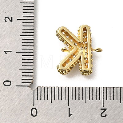 Brass Micro Pave Cubic Zirconia Links KK-I717-04K-1