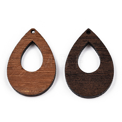 Natural Wenge Wood Pendants WOOD-T023-58A-01-1