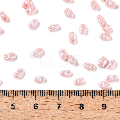 Opaque Colours Luster Glass Seed Beads SEED-T006-02G-1