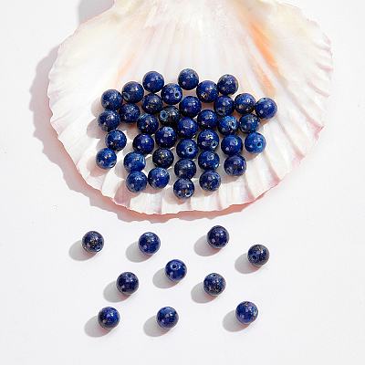  5 Strands Natural Lapis Lazuli Beads Strands G-NB0004-56-1
