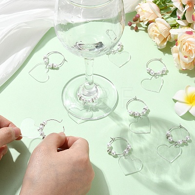 20Pcs Brass Wine Glass Charm Rings AJEW-YW00007-1