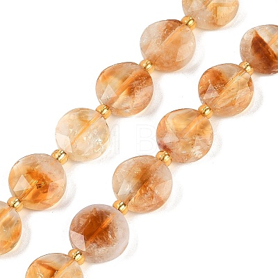 Natural Yellow Quartz Beads Strands G-C116-A58-01-1