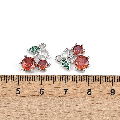 Brass Micro Pave Cubic Zirconia Pendants KK-C115-03C-03P-1