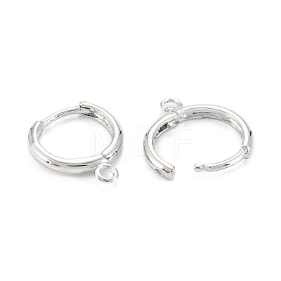 Rack Plating Brass Huggie Hoop Earrings Finding LS-KK-D063-05P-1