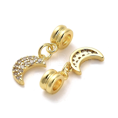 Rack Plating Brass Micro Pave Cubic Zirconia Charms KK-S398-01C-1