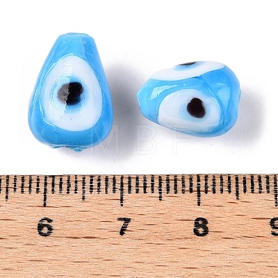 Handmade Evil Eye Lampwork Beads LAMP-T021-16C-1