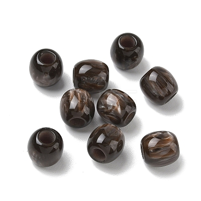 Opaque Resin European Beads RESI-F073-12A-1