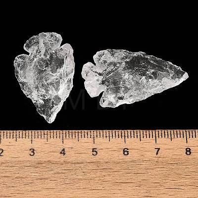 Natural Handmade Quartz Crystal Pendants G-K386-01-1