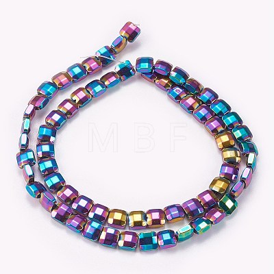 Electroplated Non-magnetic Synthetic Hematite Beads Strands G-P367-E06-1