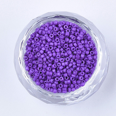 Baking Paint Cylinder Seed Beads SEED-Q036-02A-D08-1